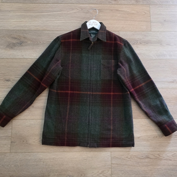 Lauren Ralph Lauren Jackets & Blazers - PRISTINE Lauren Ralph Lauren Plaid Jacket Shacket Size Small Suede Elbow Patches